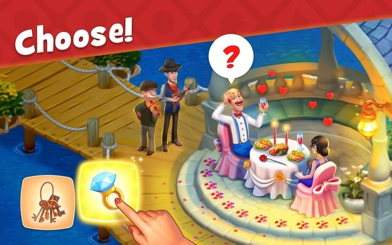 Austin trong Gardenscapes MOD APK đang tưới cây
