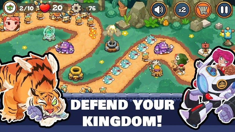 Bản đồ thế giới trong Tower Defense: Kingdom Reborn