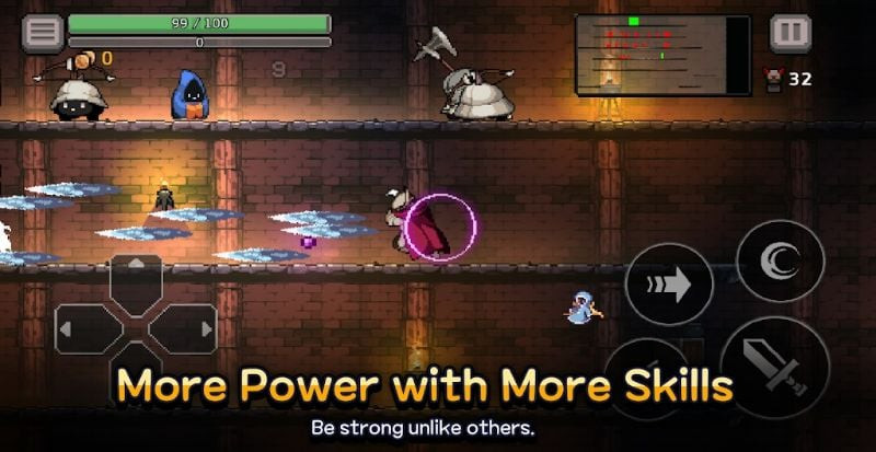 Chiến đấu với những con quái vật khổng lồ trong Dungeon Slasher