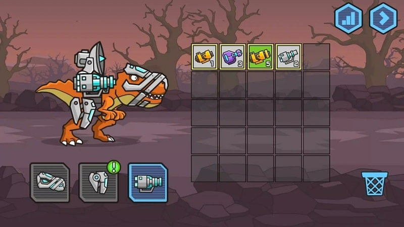 CyberDino T-Rex vs Robots Android - Nâng cấp sức mạnh khủng long