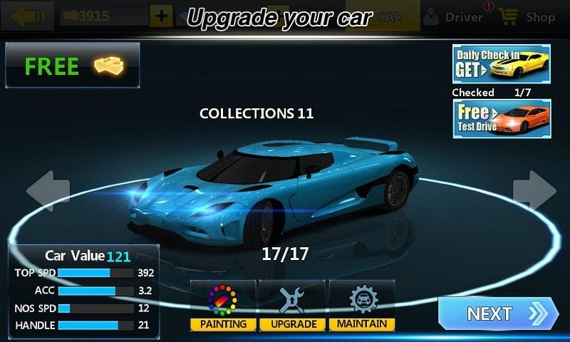 Điều khiển xe dễ dàng trong City Racing 3D MOD APK