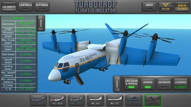 Đồ họa chân thực trong Turboprop Flight Simulator 3D