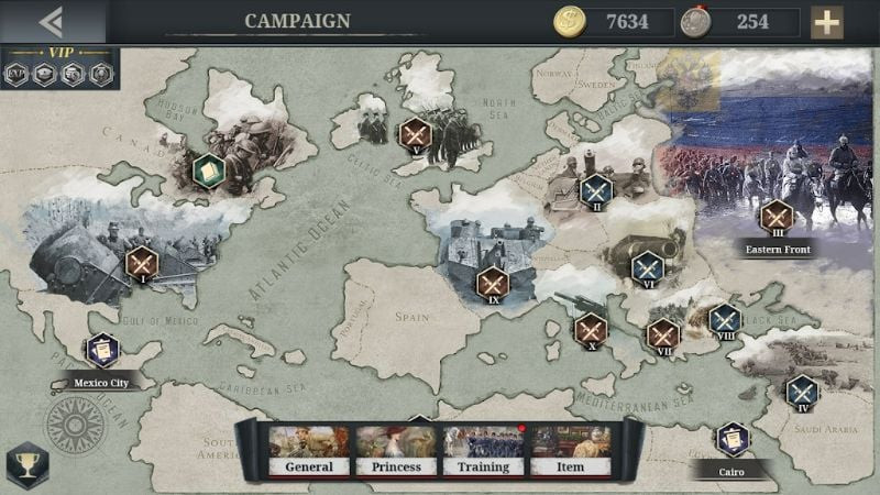Giao diện chiến đấu European War 6 1914 MOD APK