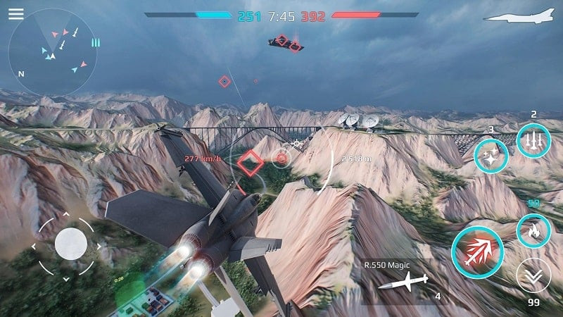 Giao diện Sky Combat