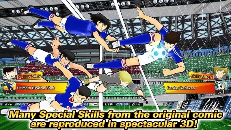 Hình ảnh các thẻ cầu thủ trong Captain Tsubasa Dream Team
