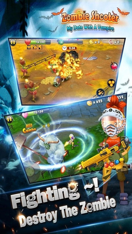 Hình ảnh chiến binh trong Zombie Shooter Zombie.io MOD APK, sẵn sàng tiêu diệt zombie
