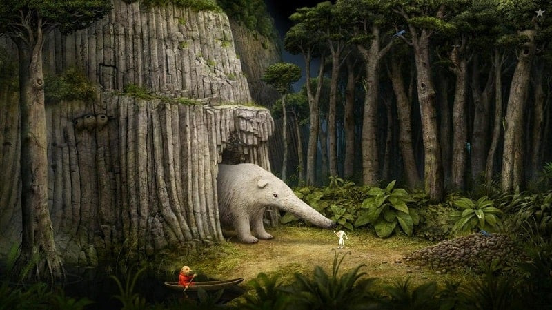 Hình ảnh giao diện game Samorost 3 với thao tác điều khiển đơn giản