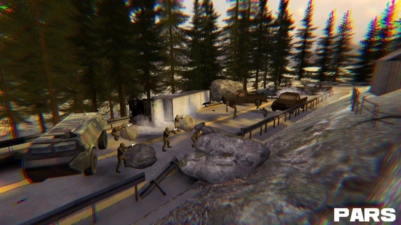 Kho vũ khí đồ sộ trong PARS MOD APK