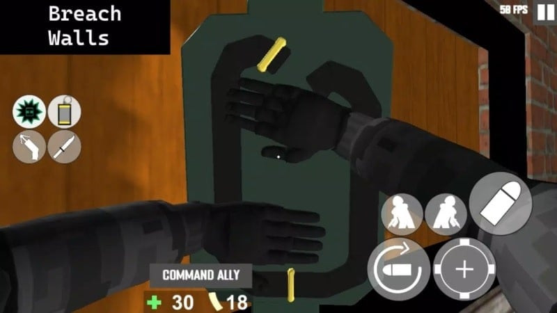 Nhân vật trong Project Breach 2 CO-OP CQB FPS free đang bắn súng trong một khu vực giao tranh