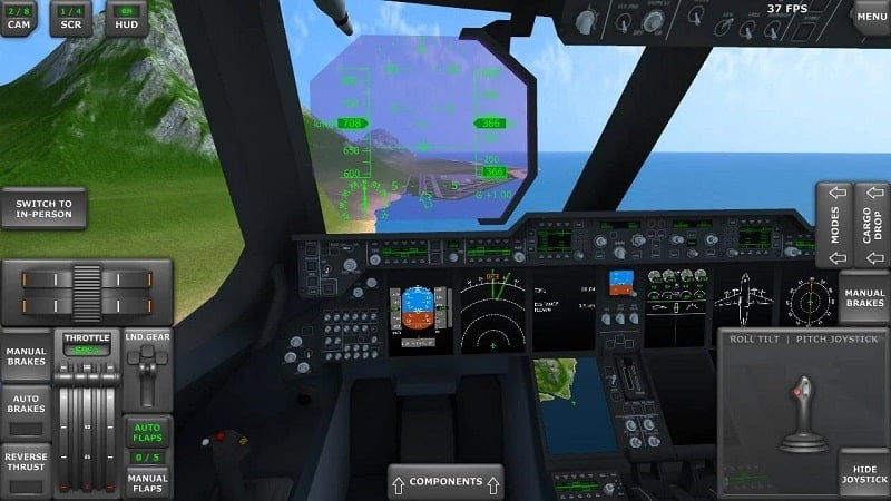Thế giới mở rộng lớn trong Turboprop Flight Simulator 3D