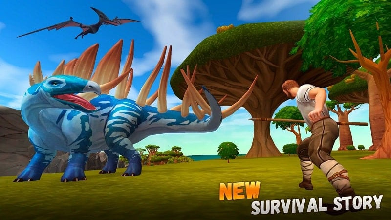 Thuần hóa khủng long Triceratops trong Survival Island 2: Dinosaurs