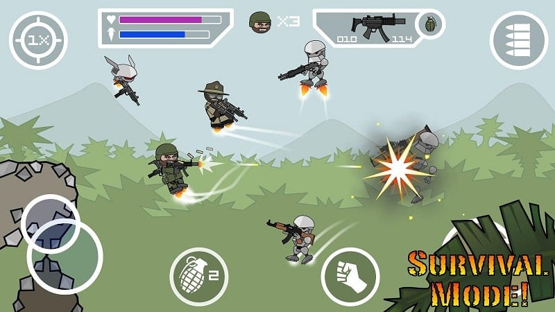 Trận chiến trong Mini Militia