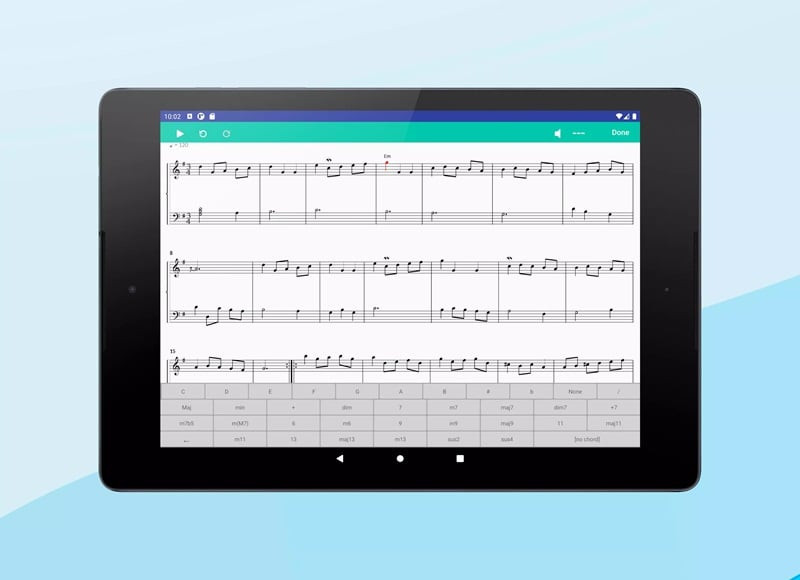 Ứng dụng Score Creator trên điện thoại