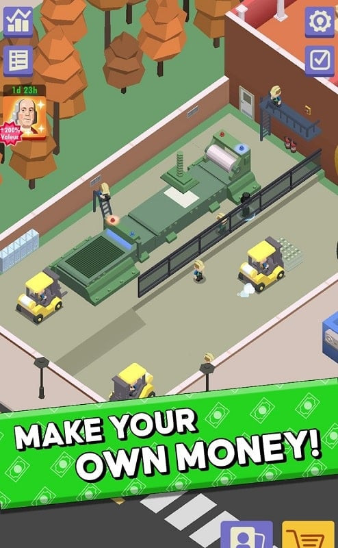 Upgrading Technology in Idle Bank MOD APK